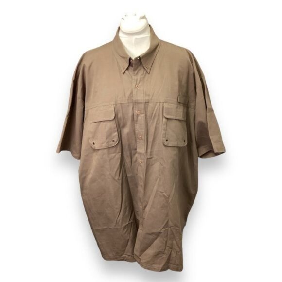 RedHead Mens XL Button-Up Tan Shirt With Deer Embroidery RipStop Performance - Picture 1 of 7
